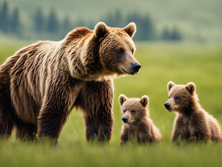 Obraz premium brown bear in the forest