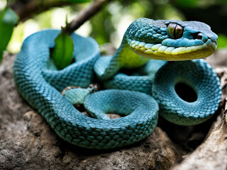 Obraz premium snake in the garden