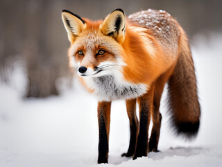 Obraz premium red fox vulpes