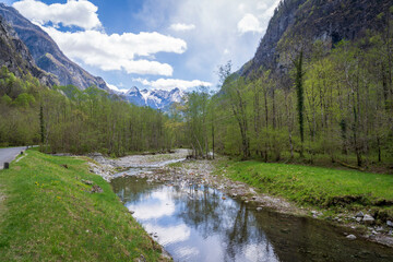 Ritorto Village view in Val Bavona of Switzerland