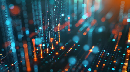 Obraz premium data analytics,charts, graphs and data driven texture background. Generative AI.