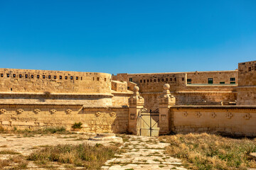 Fort Saint Elmo, Iconic 16th-century bastion guarding the entrance to Valletta's harbors, a symbol of Malta's resilience against invaders throughout history.Valletta Malta