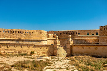 Fort Saint Elmo, Iconic 16th-century bastion guarding the entrance to Valletta's harbors, a symbol...