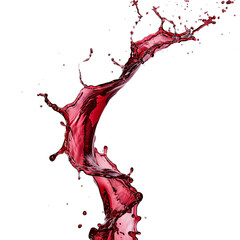 red wine splash isolated