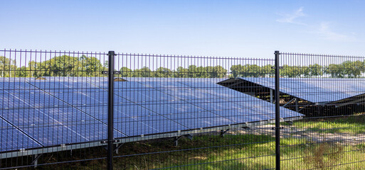 Solar panel field in Limburg, the Netherlands