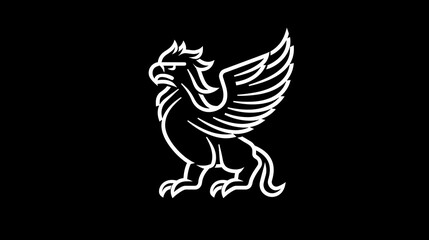 black dragon logo design 