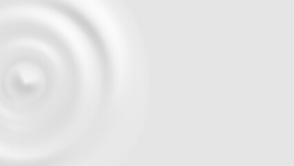 Milk cream wave. White water splash circle ripple. 3d liquid yogurt top view round swirl texture. Music sound concentric impact banner design for presentation. Abstract shampoo droplet puddle template