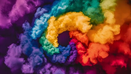 a vibrant colors cloud of pride-themed colors, abstract background wallpaper