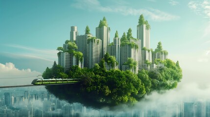 Fototapeta premium Futuristic Green City