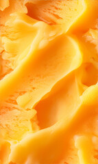 Papaya Sorbet Surface Close-up Shot