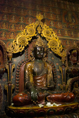 Buddha statue at Kumbum Stupa in Gyantse County, Tibet, China