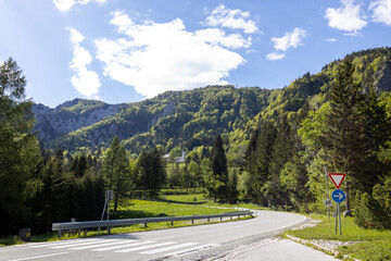 Beautiful and scenic Loiblpass in Slovenia near the Austrian border