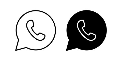 Telephone icon set. for mobile concept and web design. vector illustration