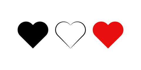 Love Heart icon set. for mobile concept and web design. vector illustration