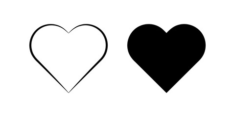 Love Heart icon set. for mobile concept and web design. vector illustration