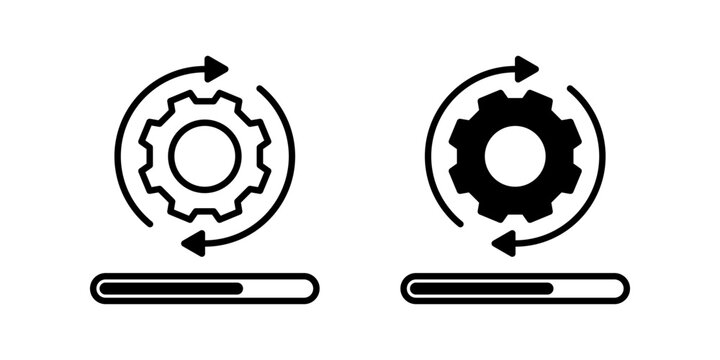 Loading process icon set. for mobile concept and web design. vector illustration