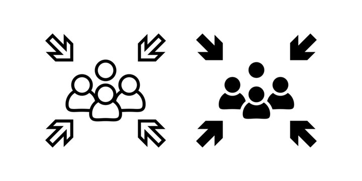 Meeting point icon set. for mobile concept and web design. vector illustration