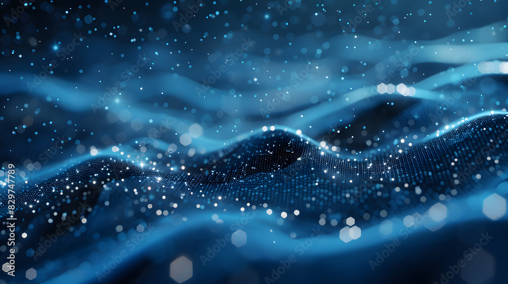 Poster template for science and technology presentation. plexus style background