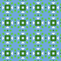 Blue and green background pattern with small squares
