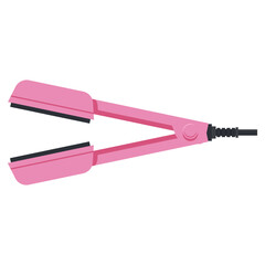 Hair curler vector cartoon illustration isolated on a white background.