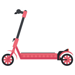 Electric scooter for kids vector cartoon illustration isolated on a white background.