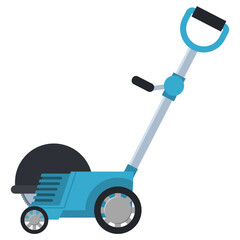 Electric edger for lawn cordless vector cartoon illustration isolated on a white background.