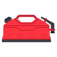 Portable gas can vector cartoon illustration isolated on a white background.