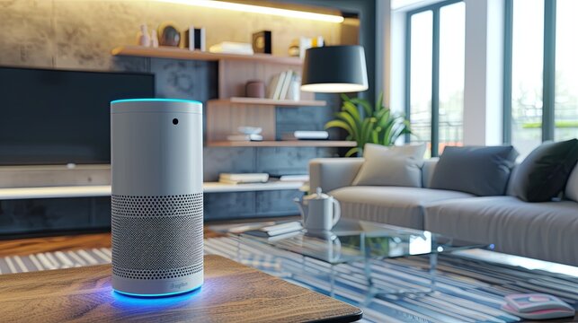 Smart Home Devices on the table in the room