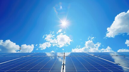 planta solar gigante en medio de la naturaleza, energías limpias