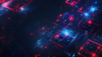 Fototapeta premium Abstract geometric shape technology digital hi tech concept background. Space for your text