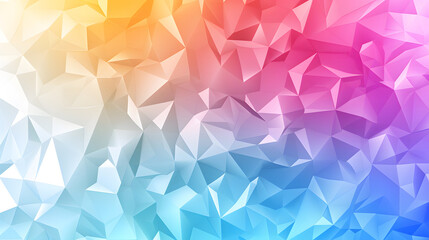 Abstract Delaunay Voronoi trianglify color diagram background illustration. Generative AI.