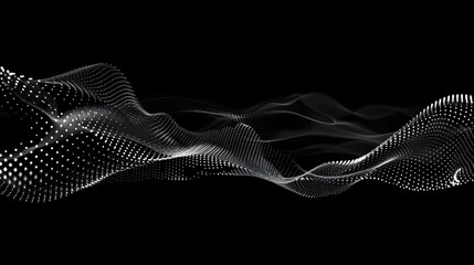 Abstract digital wave of particles. Futuristic point wave. Technology background vector. Vector illustration. Generative AI.