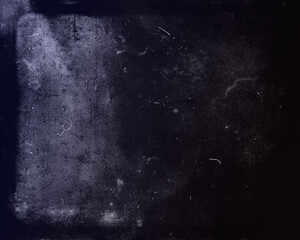 Grunge dark blue scratched background, old distressed scary texture