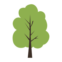 Tree vector illustration flat minimalism