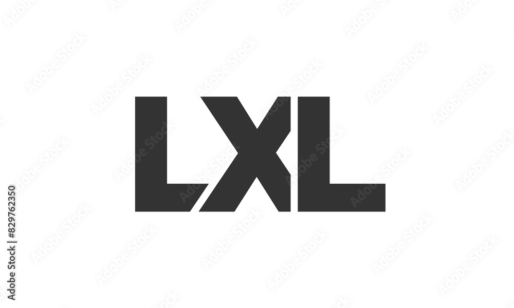 Fototapete lxl logo design template with strong and modern bold text. initial based vector logotype featuring s