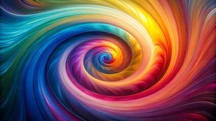 Fototapeta premium animation of a mixture of several colors rotating in a circle