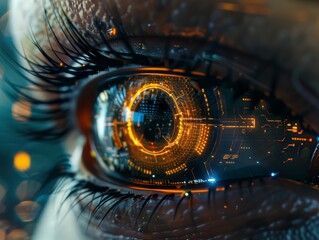 Visionary Technology, Nano-Tech Contact Lens Redefining Enhanced Vision and Digital Connectivity, digital data streams seamlessly integrate with the wearer's field of view.