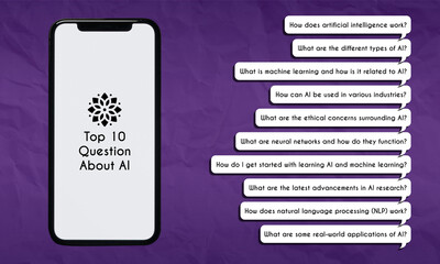 Top 10 most asked question to chat bot about AI