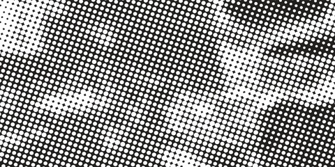Halftone black and white background illustration for any design. Pop art texture. Presentation for office, business cover design template.