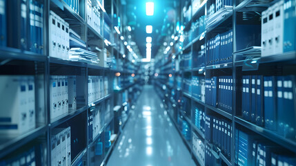 Secure Healthcare Document Storage, Illustrate the importance of secure document storage in healthcare with an image showcasing encrypted digital archives