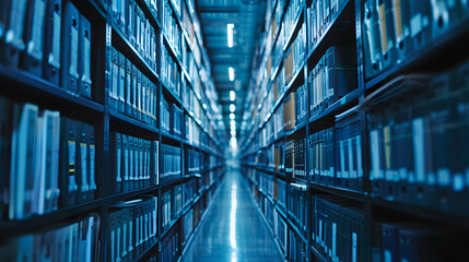 Document Archiving and Retrieval, Showcase the ease of document archiving and retrieval with an image featuring a searchable database of archived documents