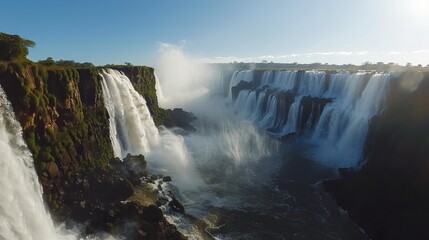 Iguazu Falls on the border of the Argentine and Brazilian Iguazu National Parks.