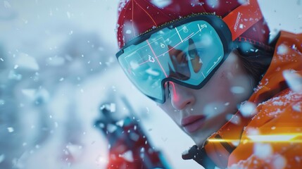 A biathlete transitions from skiing to shooting