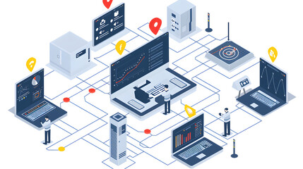 Obraz premium Network Security Monitoring Proactive Defense network