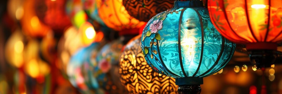 Charming lantern lit streets and mooncake feasts at mid autumn festival in china