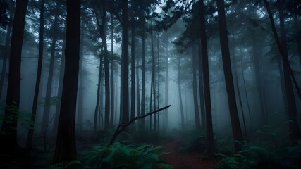 Step into a mystical woodland scene straight out of a fairy tale, immerse yourself in the enchanting beauty of a magical forest, wander through ancient trees draped in moss and mystery, encounter whim