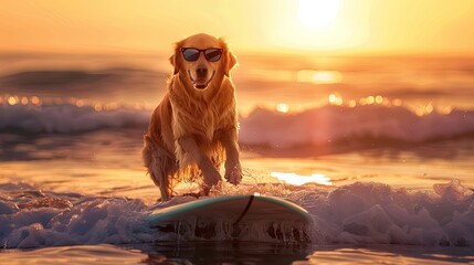 Surfing Paws: Canine Conqueror of the Waves