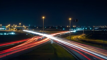 Fototapeta premium Pathways Unraveled: An Abstract Exploration of Interconnected Journeys - Mapping the Intertwined Routes: An Abstract Representation of Connectivity - Threads of Connection: An Abstract Depiction 