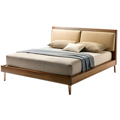 modern bed isolated on background