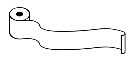 Cartoon WC paper or wc roll. Toilet paper roll. tape, tissue icon. Woman, man restroom, bathroom or kitchen logo. Hygiene, please keep toilet clean. Line rolls pattern